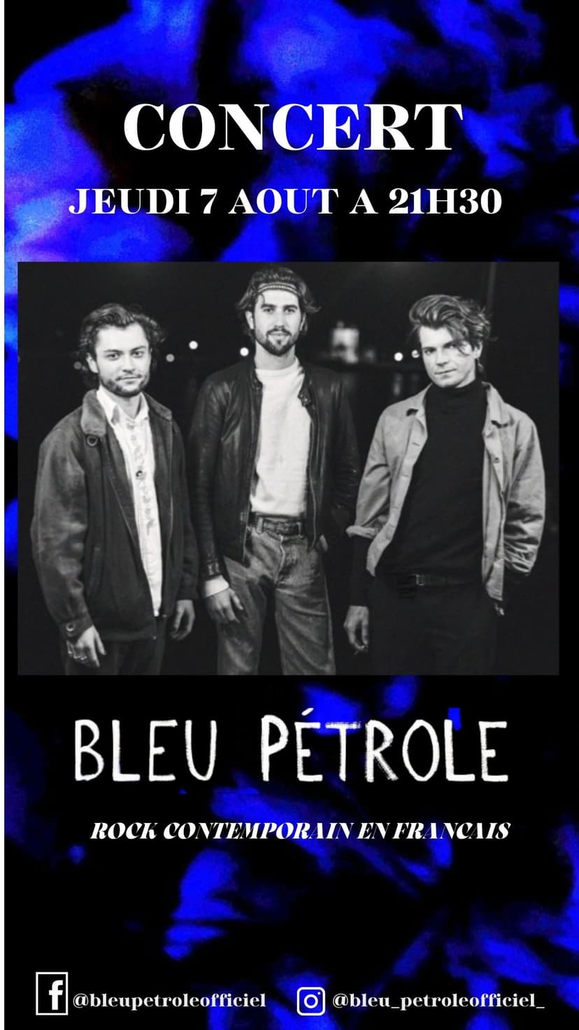 Soirée CONCERT pop rock avec BLEU PETROL